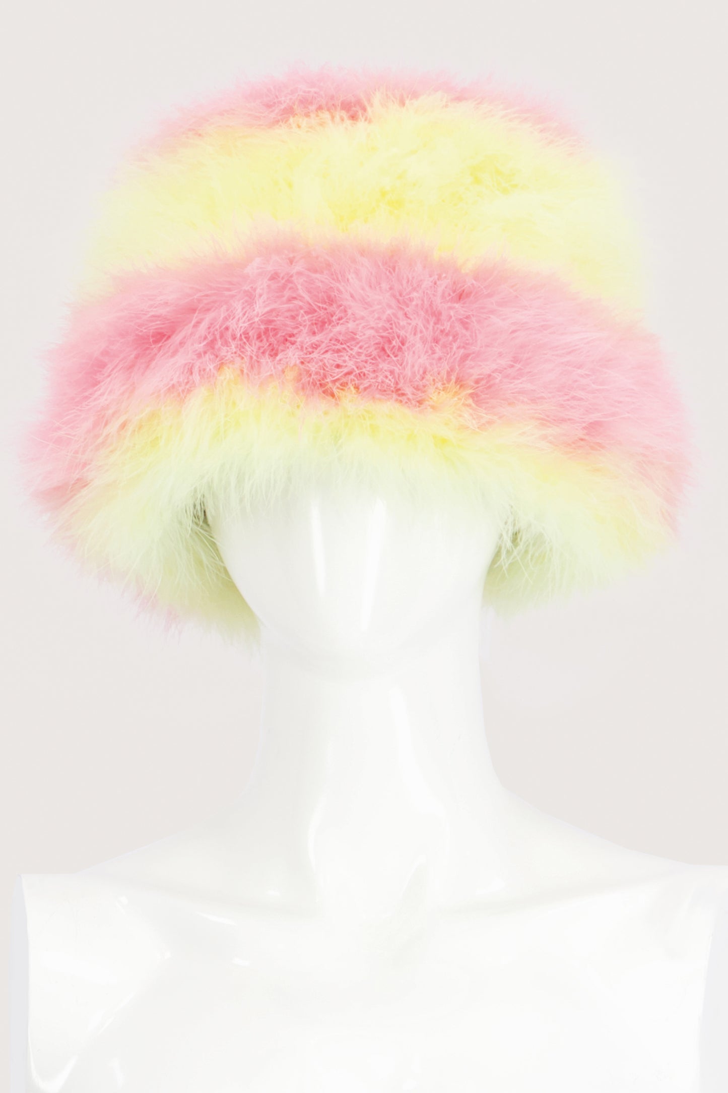 JimmyPaul Studio - Pastel Pink/Yellow Feather Bucket Hat