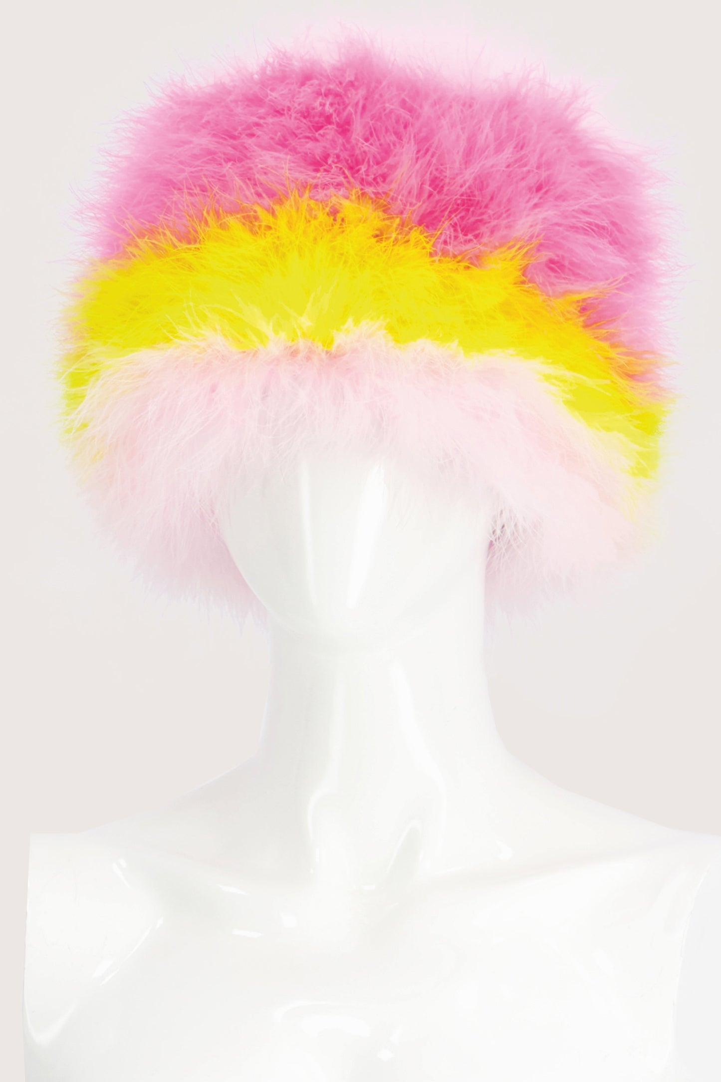 JimmyPaul Studio - Bright Pink Yellow Feather Bucket Hat