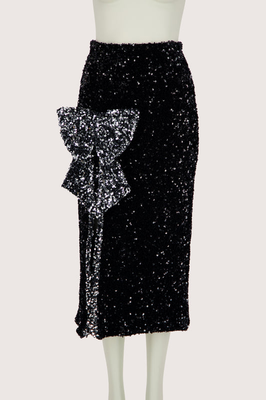 Black Glitter Skirt