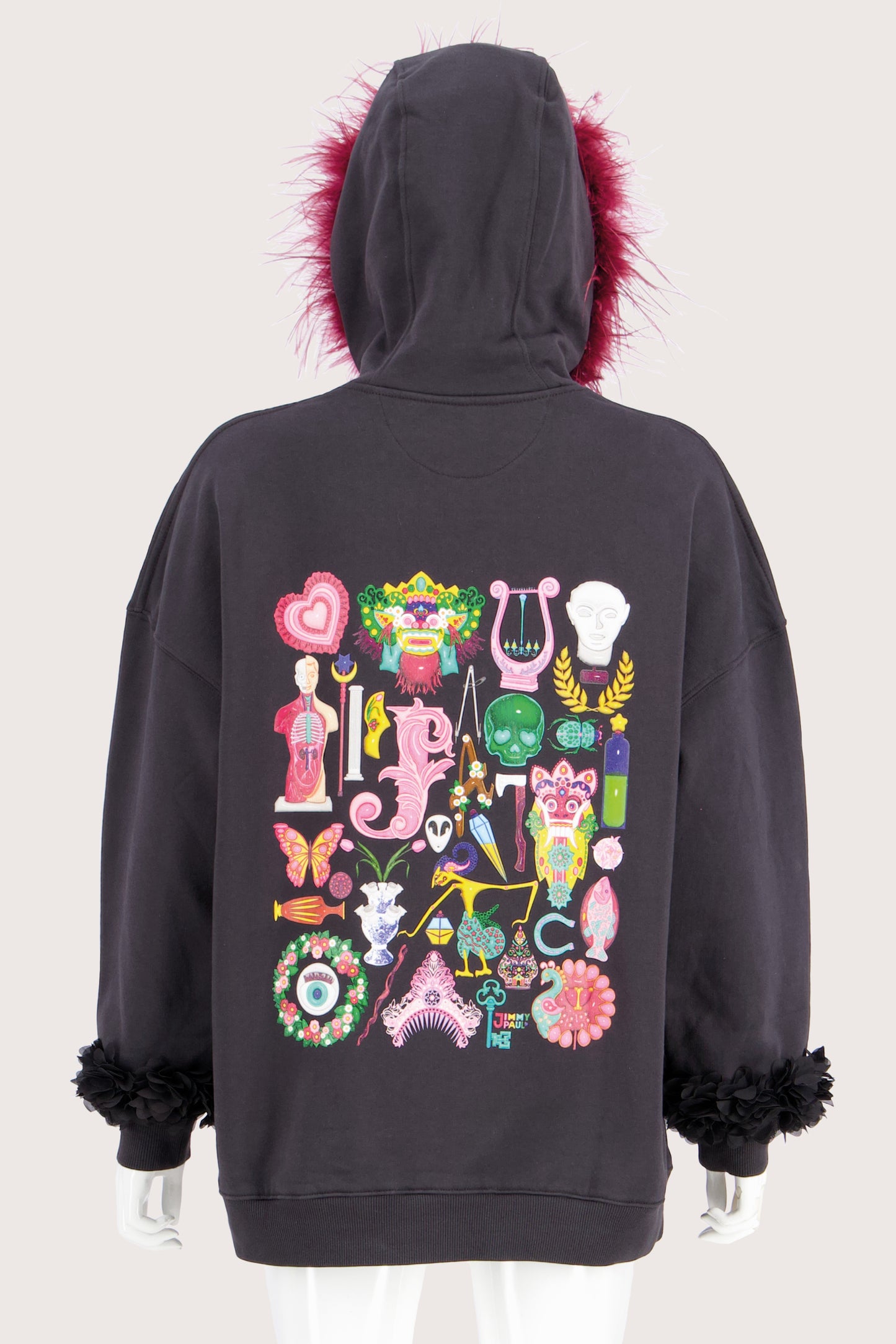Oversized Wunderkammer Hoodie - Black
