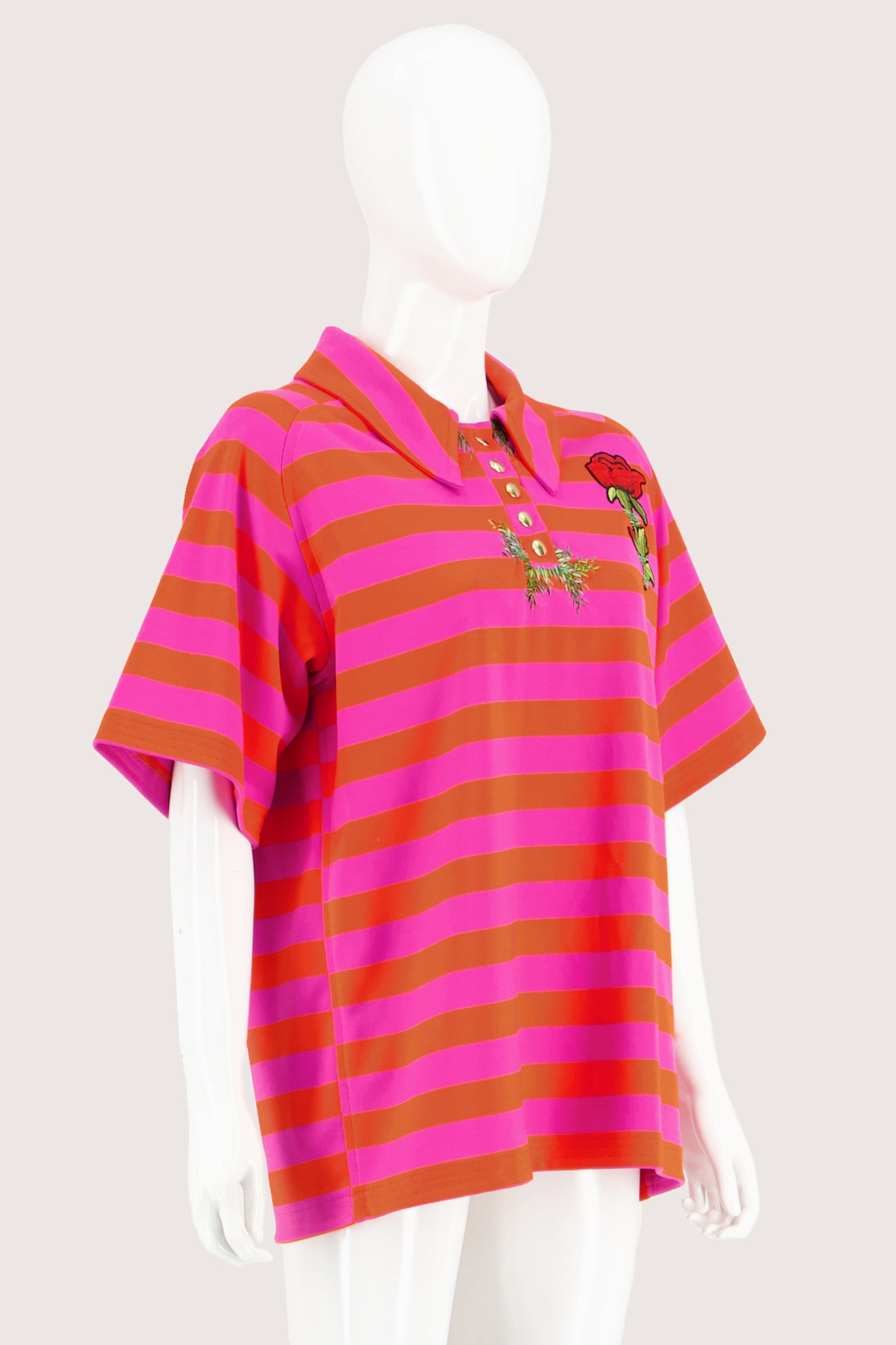 Oversized Polo Pink-Orange