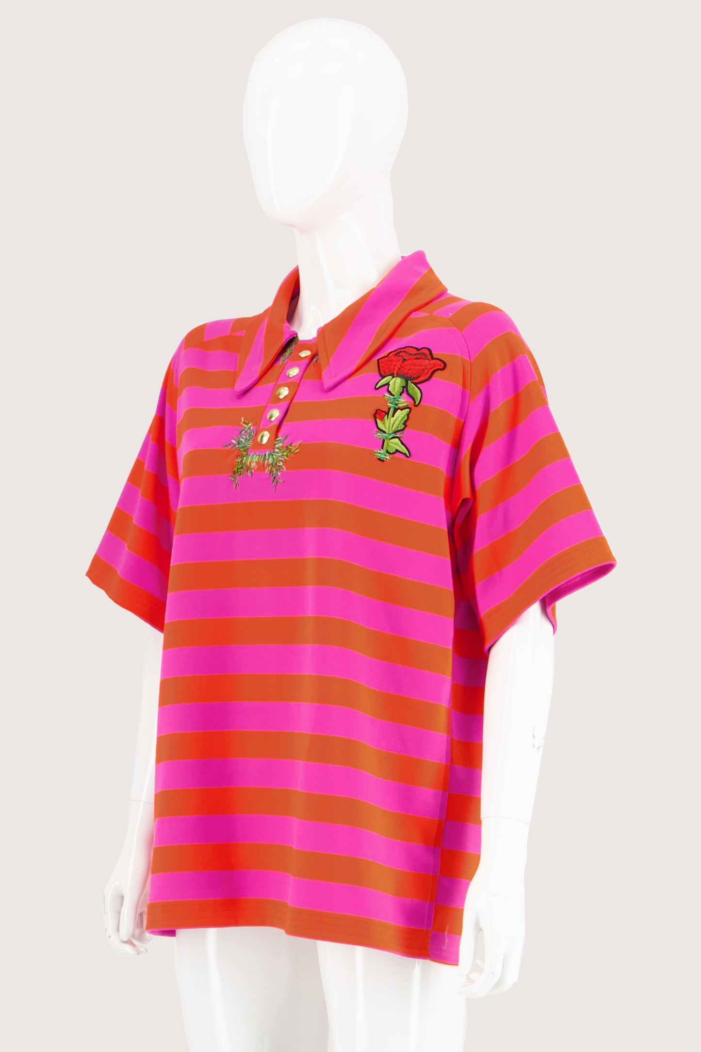 Oversized Polo Pink-Orange