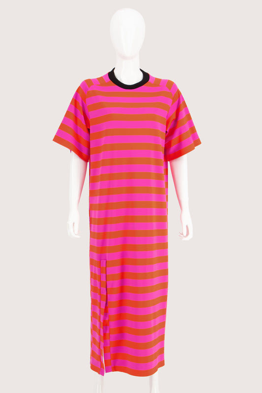 Slit Tee Dress Pink/Orange