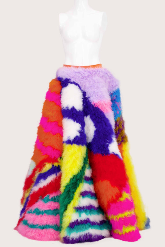 JimmyPaul Studio - Multicolor Feather Skirt