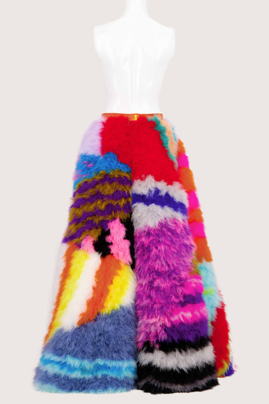 JimmyPaul Studio - Multicolor Feather Skirt