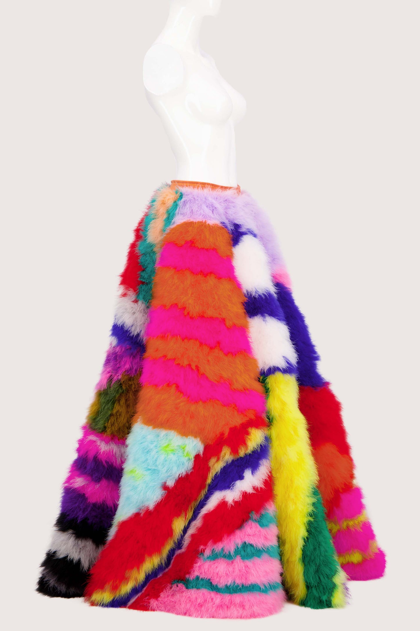 JimmyPaul Studio - Multicolor Feather Skirt