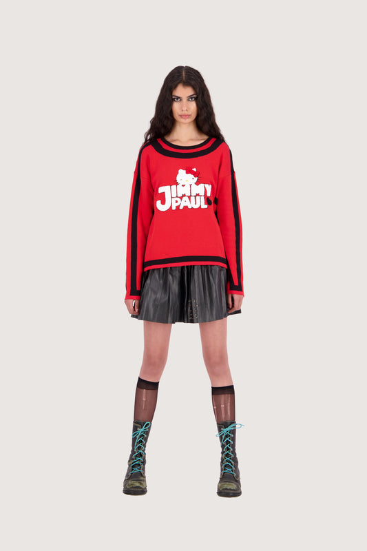 JimmyPaul x Hello Kitty - Red/Black Block Sweater
