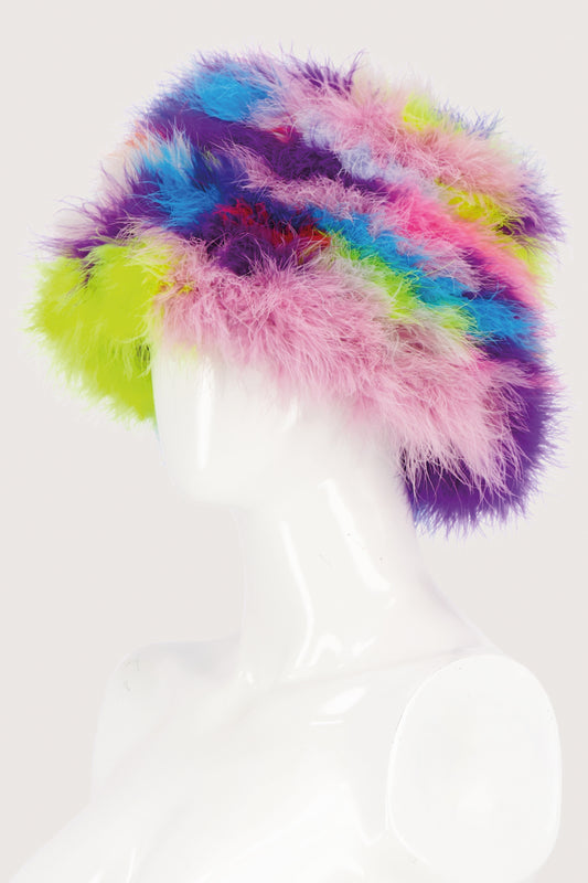 JimmyPaul Studio - (The Brandi) Multicolor 2 Feather Bucket Hat