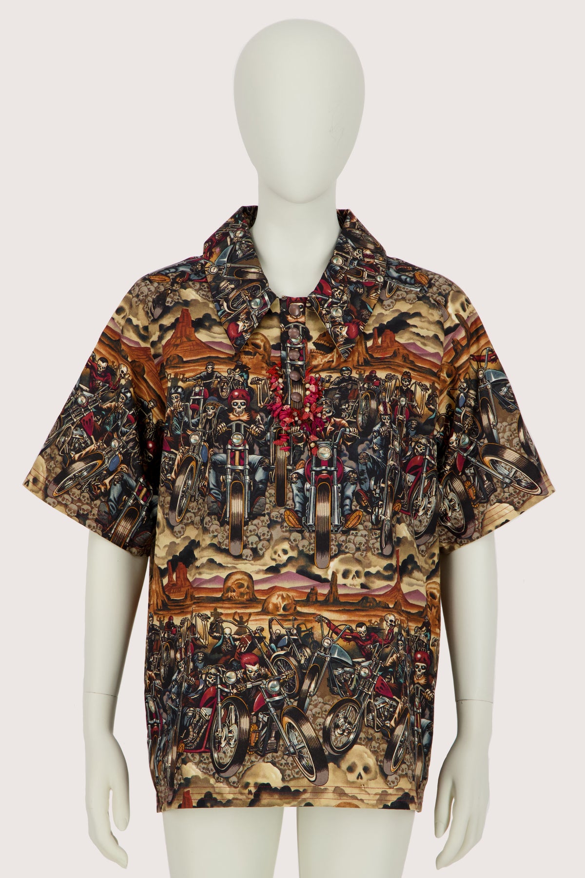Biker Print Polo