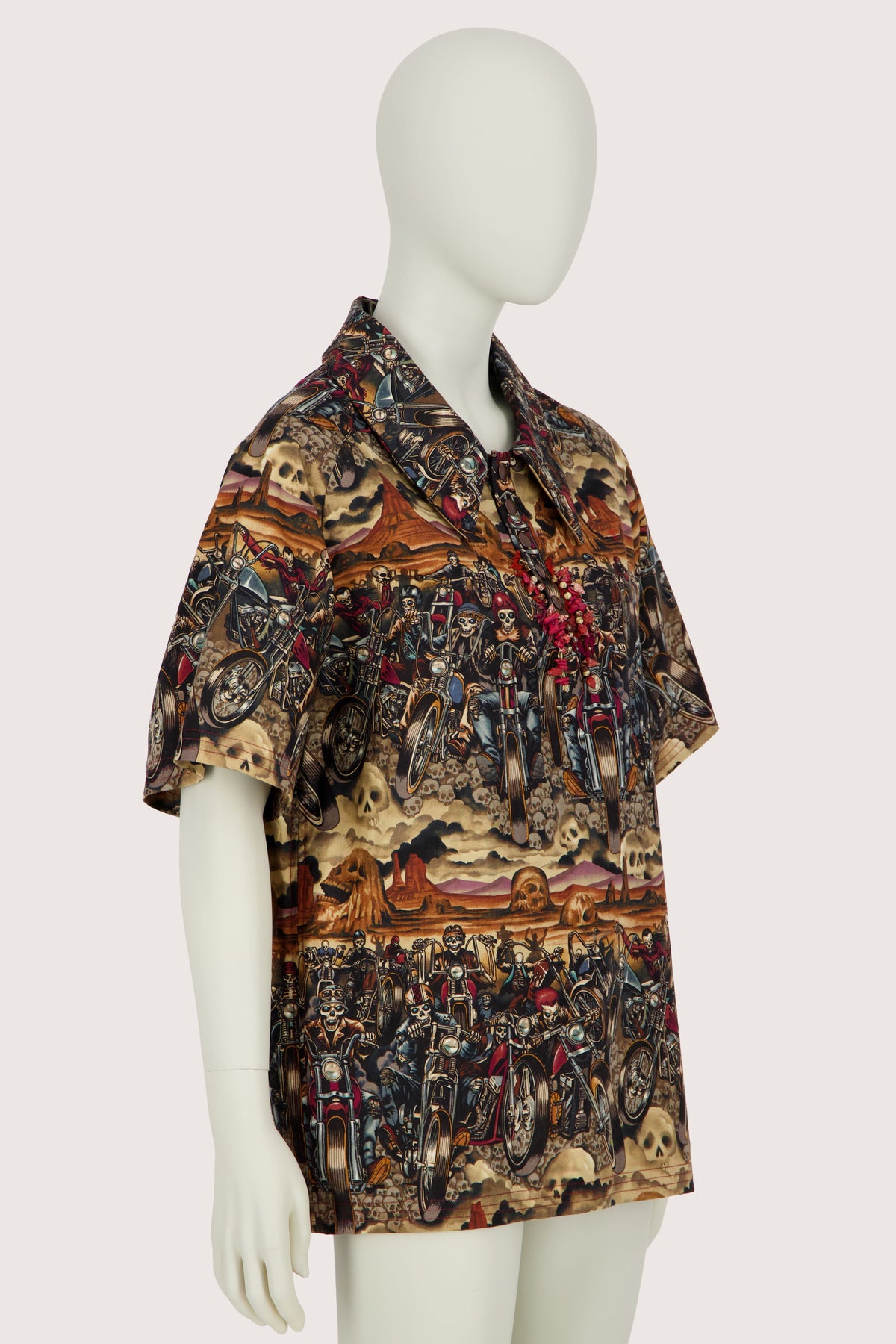 Biker Print Polo