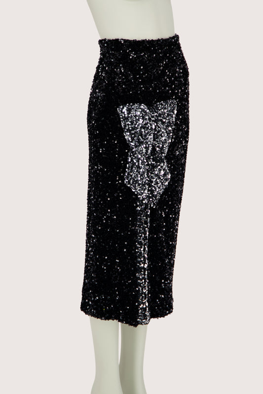 Black Glitter Skirt