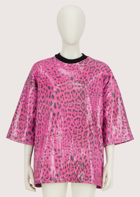 Cheetah Sequins Box Tee