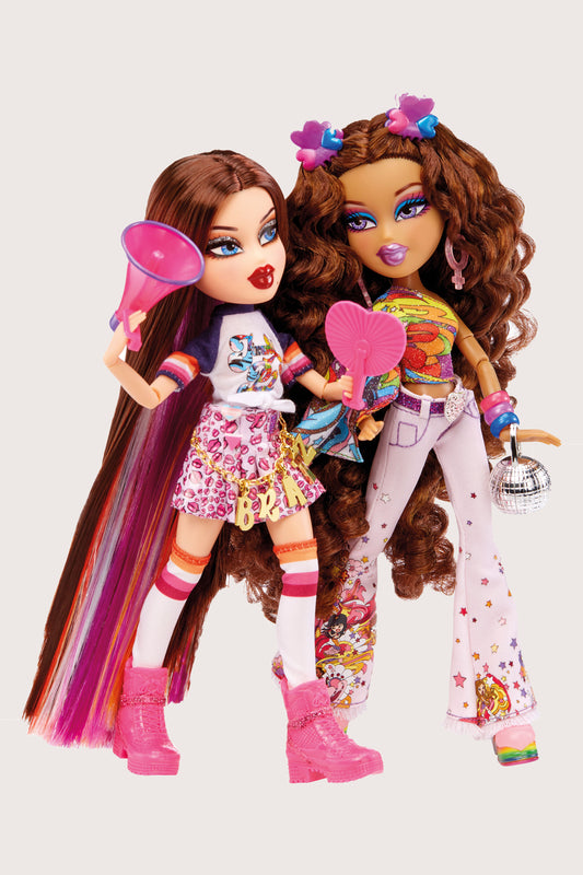 SIGNED Bratz® x JimmyPaul Special Edition Designer Pride 2-Pack Couple Roxxi™ & Nevra™ Fashion Dolls