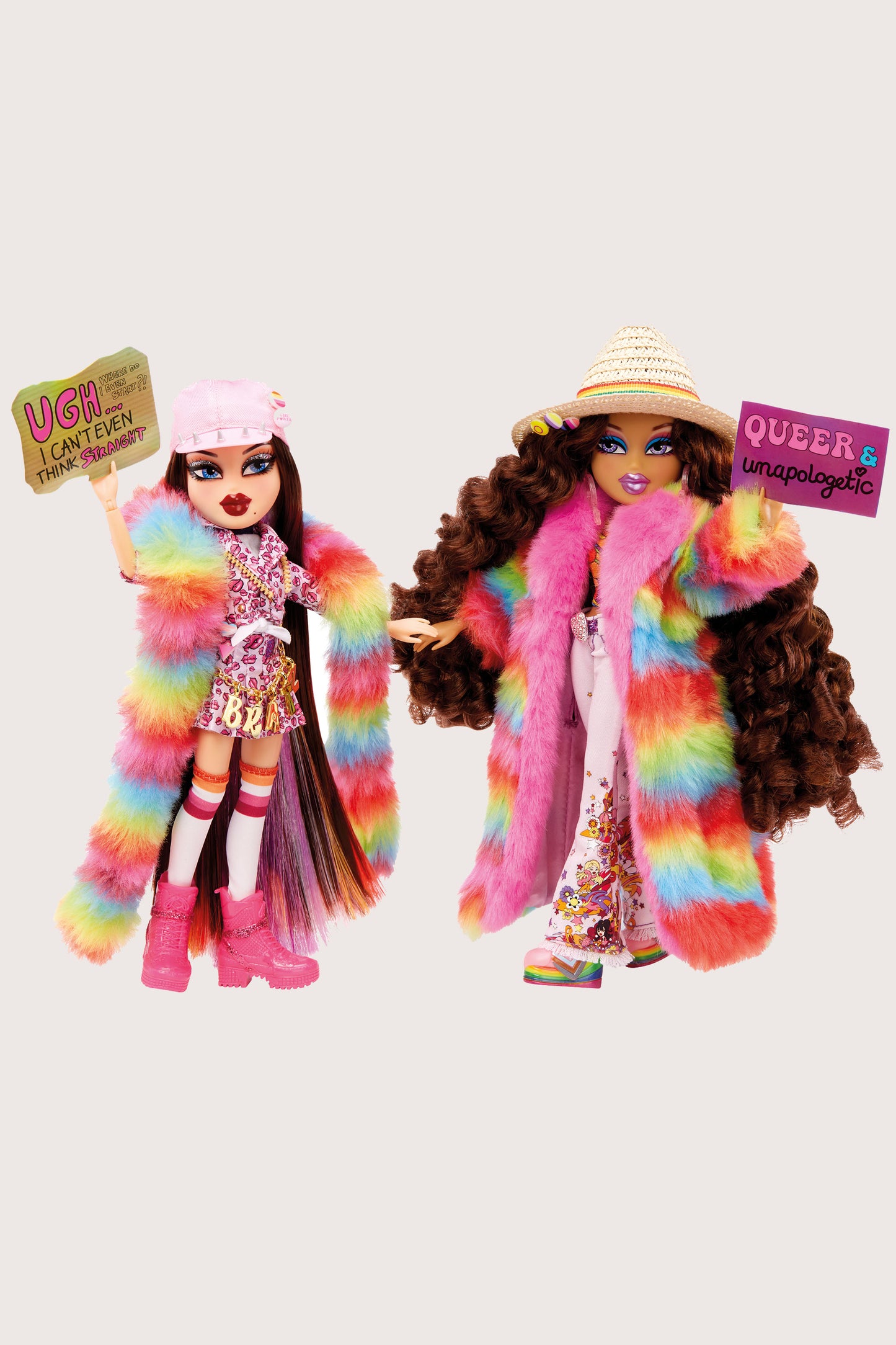 SIGNED Bratz® x JimmyPaul Special Edition Designer Pride 2-Pack Couple Roxxi™ & Nevra™ Fashion Dolls