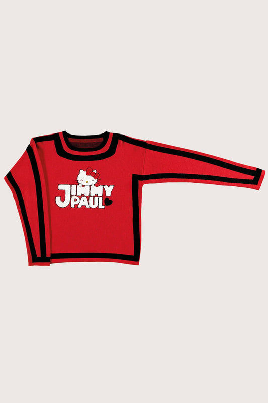JimmyPaul x Hello Kitty - Red/Black Block Sweater