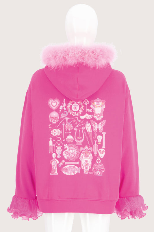 Oversized Wunderkammer Hoodie - Pink