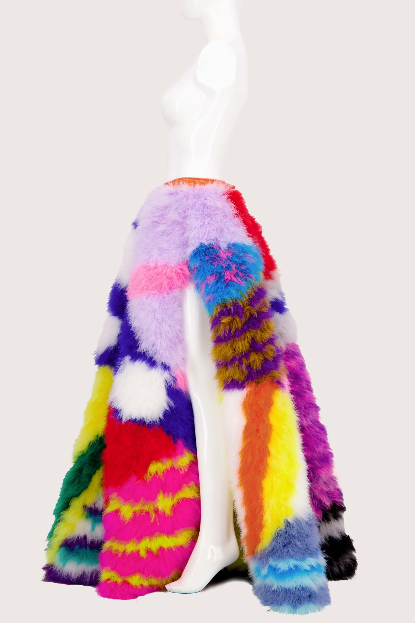 JimmyPaul Studio - Multicolor Feather Skirt