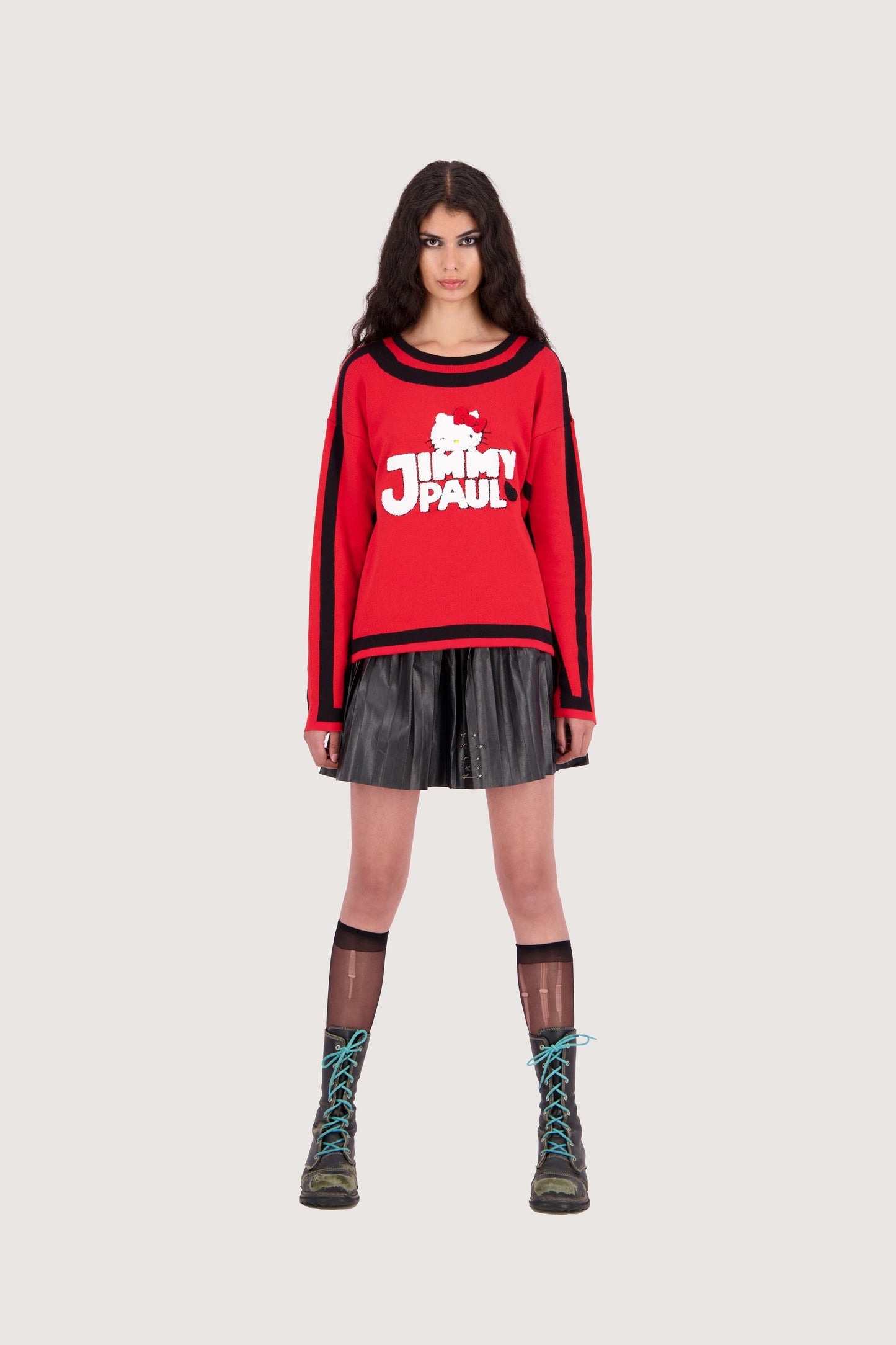 JimmyPaul x Hello Kitty - Red/Black Block Sweater